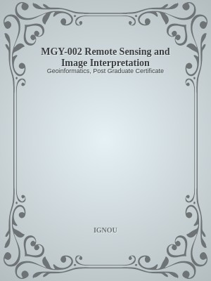 MGY-002 Remote Sensing and Image Interpretation